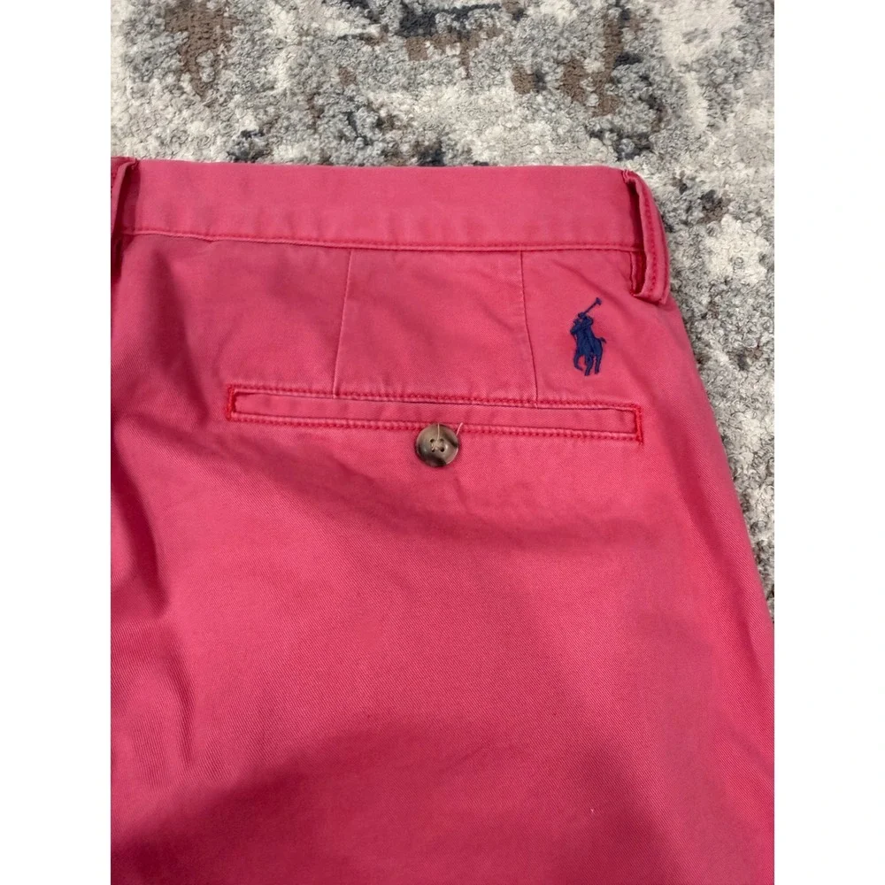 Polo Ralph Lauren‎ Mens 33x30 Stretch Slim Fit Chino Pants Pink Raspberry